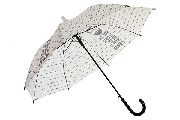 Umbrella polyester inox 95x85 leak stopper white