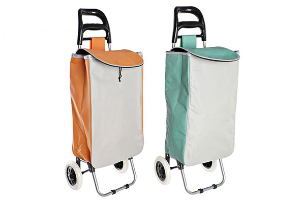 Shopping cart metal polyester 34x20x96 37l 2 mod.