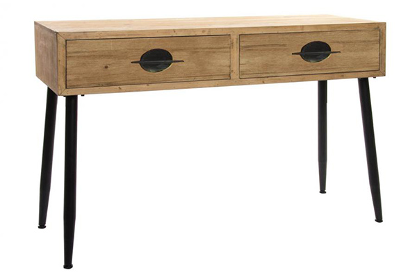Console table wood 114x39,5x75 natural brown