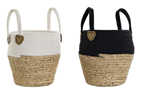 Basket cotton fiber 22x22x30 2 mod.
