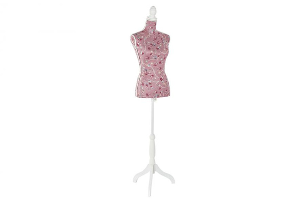 Mannequin polyester wood 37x23x168 flowers pink