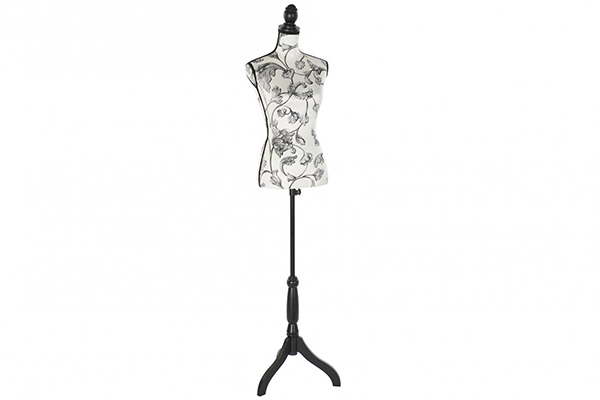 Mannequin polyester wood 37x23x168 golden leaves