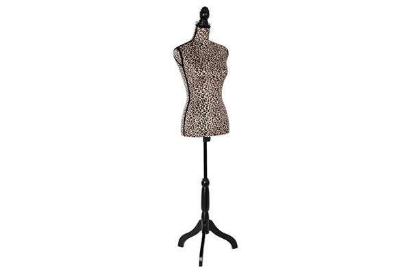 Mannequin polyester wood 37x23x168 leopard brown