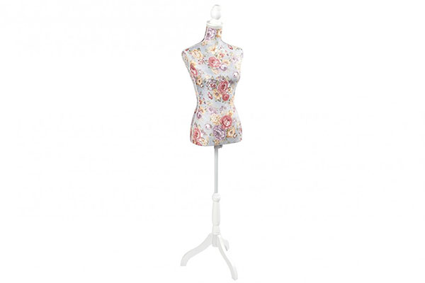 Mannequin polyester wood 37x23x168 pink flower