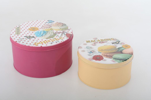 Kutija metalna set / 2  cupcake macarons 18 x 10