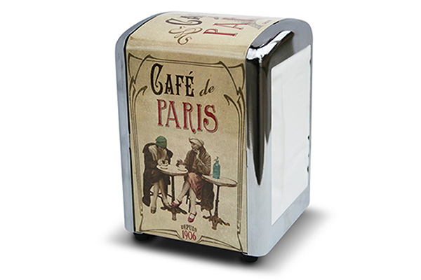 Kutija metalna za salvete ''cafe de paris''