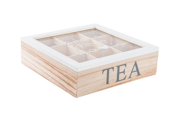 Kutija za čaj sa pregredama/drvena