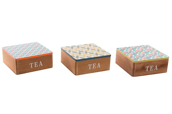 Tea box wood 17x17x7 3 mod.