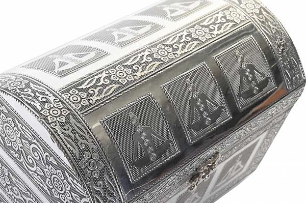 Jeweler wood aluminium 25x15x18 chakras silver