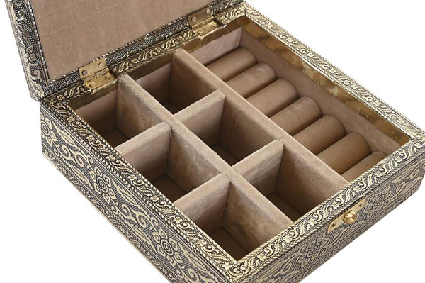 Kutija za nakit champagne 17,5x17,5x6,4