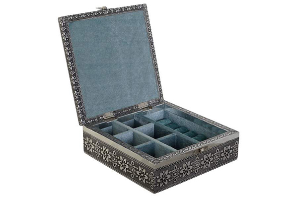 Kutija za nakit elephant silver 18x18x6