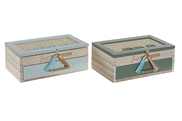 Kutija za nakit sa fiokama 22x12x8 2 modela