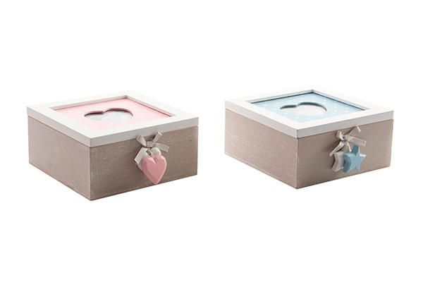Kutija za nakit srce i zvezda 18x16x8