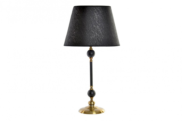 Lampe de table mÉtal lin 32x61,5 noir