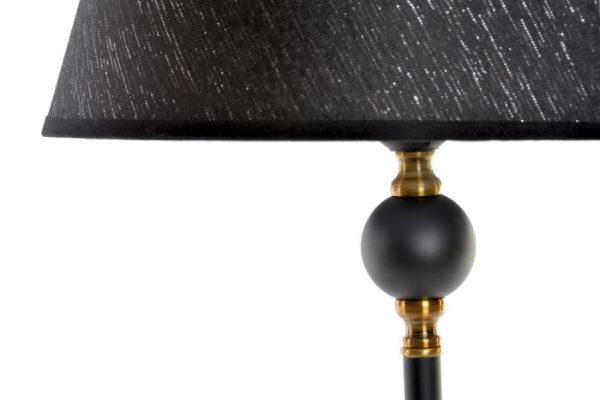 Lampe de table mÉtal lin 32x61,5 noir