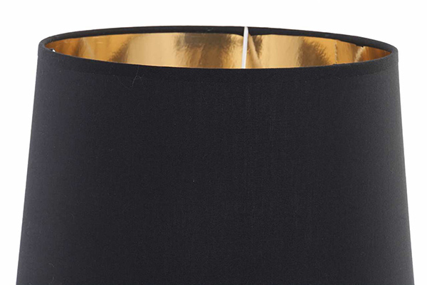 Table lamp metal linen 28x28x47 circle black