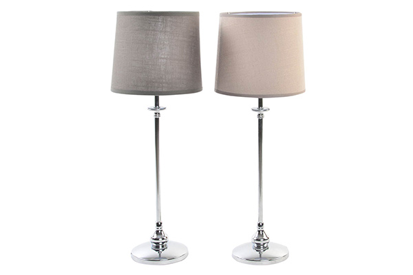 Table lamp metal linen 20x20x55 2 mod.