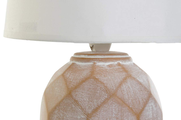 Table lamp stoneware polyester 20x20x29 2 mod.