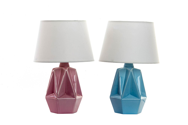 Table lamp ceramic 24x36 geometric sparkly 2 mod.