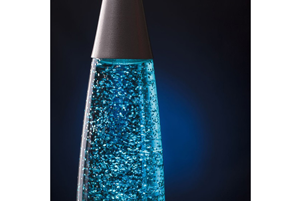 Lampa lava plava sa šljokicama 42 cm