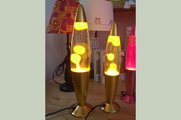 Lampa lava žuta, stone lampe