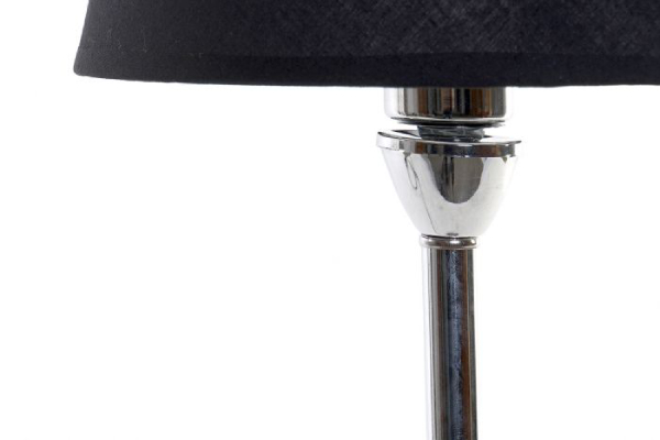 Table lamp metal linen 25x25x56 black