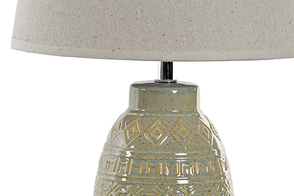 Table lamp stoneware linen 25x25x46 2 mod.