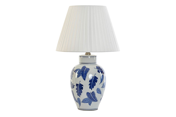 Table lamp porcelain polyester 36x36x57 floral