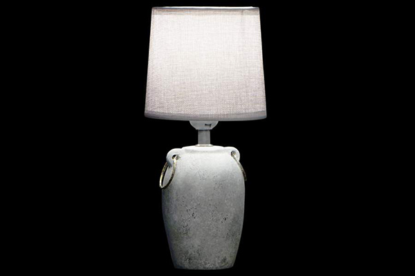 Table lamp porcelain polyester 15x15x32 2 mod.