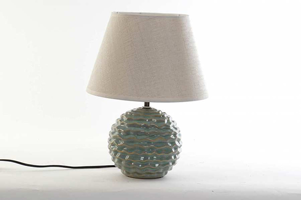 Lampe de table gr s lin 30x38 turquoise