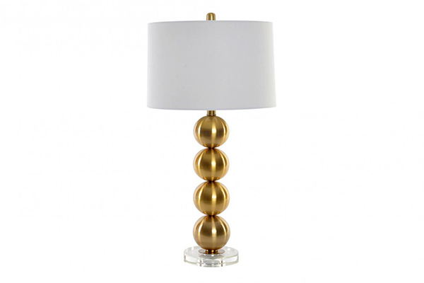 Table lamp metal acrylic 36x36x73,5 balls golden