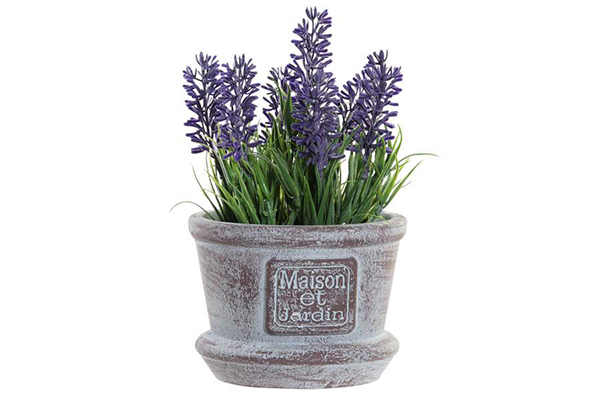 Plant pe metal 16x14x15 lavender lilac