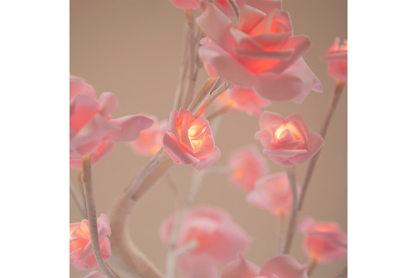 Pink roses led standing decoration - s