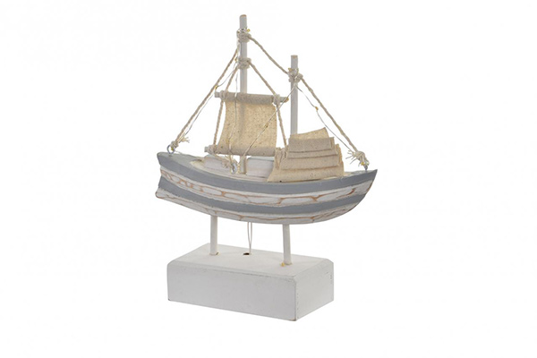 Figure led wood 20x5,5x16 sailboat
