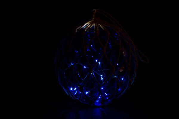 Ball decoration glass rope led 20cm 2 col