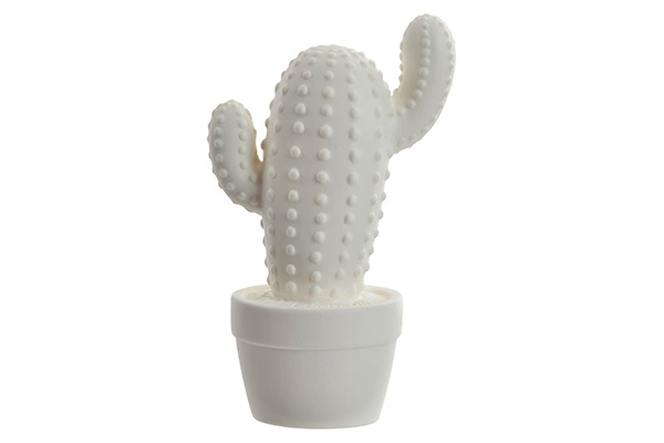 Figure porcelain led 10,5x7x17,5 cactus white