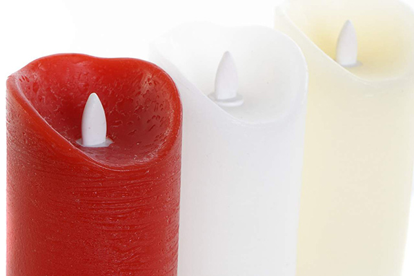 Led sveća u boji ii 7,5x7,5x15 3 modela