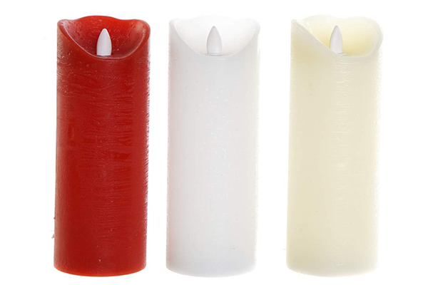 Led sveća u boji iii 7,5x7,5x20 3 modela