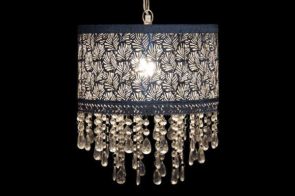Ceiling lamp metal acrylic 31,5x37 aged silver