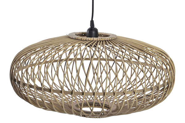 Ceiling lamp bamboo 50x50x24,5 natural light brown