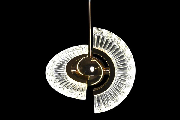Ceiling lamp glass metal 20x20x20 fan golden