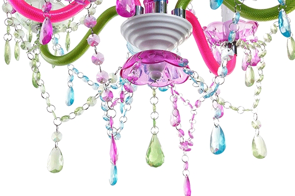 Ceiling lamp acrylic metal 52x43x63 multicolored