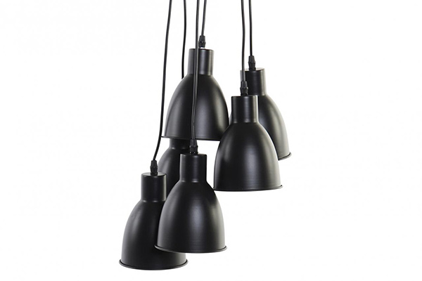 Ceiling lamp metal 28x28x105 multiple black