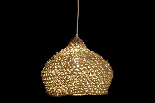 Ceiling lamp fiber 40x30x25 natural