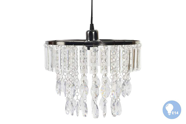 Ceiling lamp acrylic metal 30x30x29 sparkly