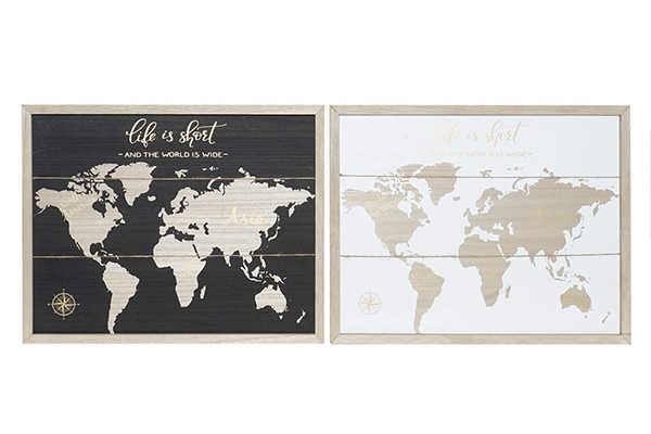 Memo pictures mdf 50x1,5x40 world map 2 mod.