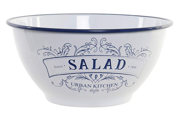 Salad bowl metal 26,5x26,5x13,2 2,3 blue