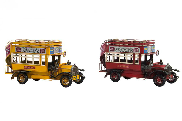 Decorative vehicle metal 35x13x18 bus aged 2 mod.