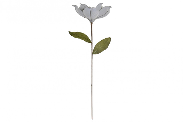 Fleur polyester mÉtal 16x16x60 blanc
