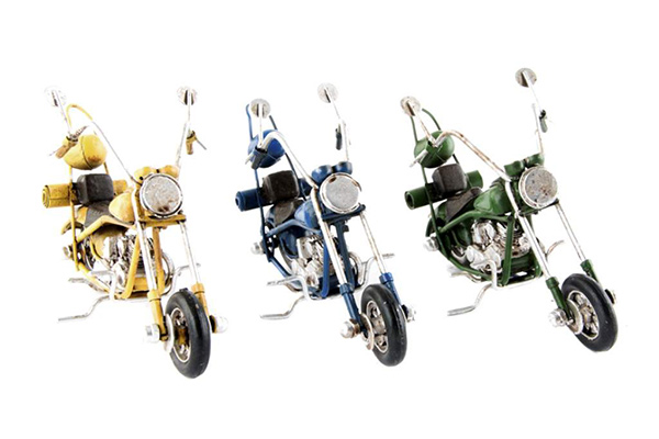Decorative vehicle metal 13x5,5x7,5 motorcycle 3 m